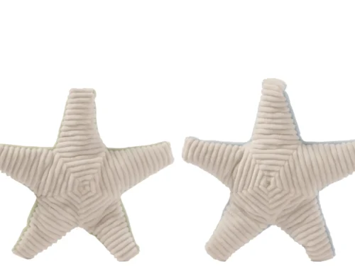 Woonaccessoire Nelson polyester set van 2 groene zeesterren, licht en compact decoratieaccent