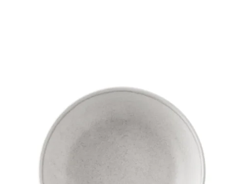 Luna schaal van lichtgrijs steengoed, rond en compact als stijlvol woonaccessoire