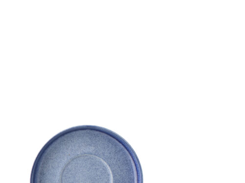 Kopje Gaudona Steen Blauw met schotel, blauw steengoed koffiekopje met tijdloze uitstraling