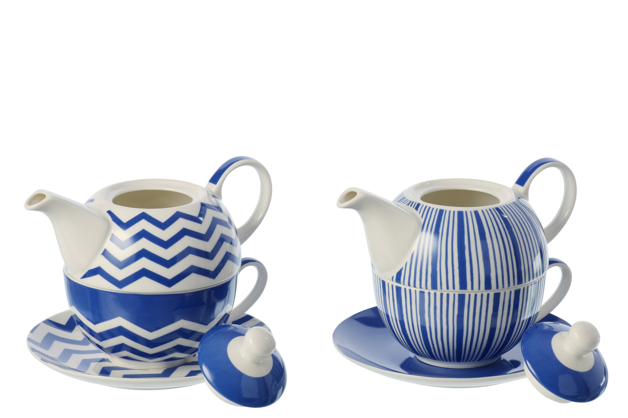 Theepot Naubol Porselein Blauw - Set van 2