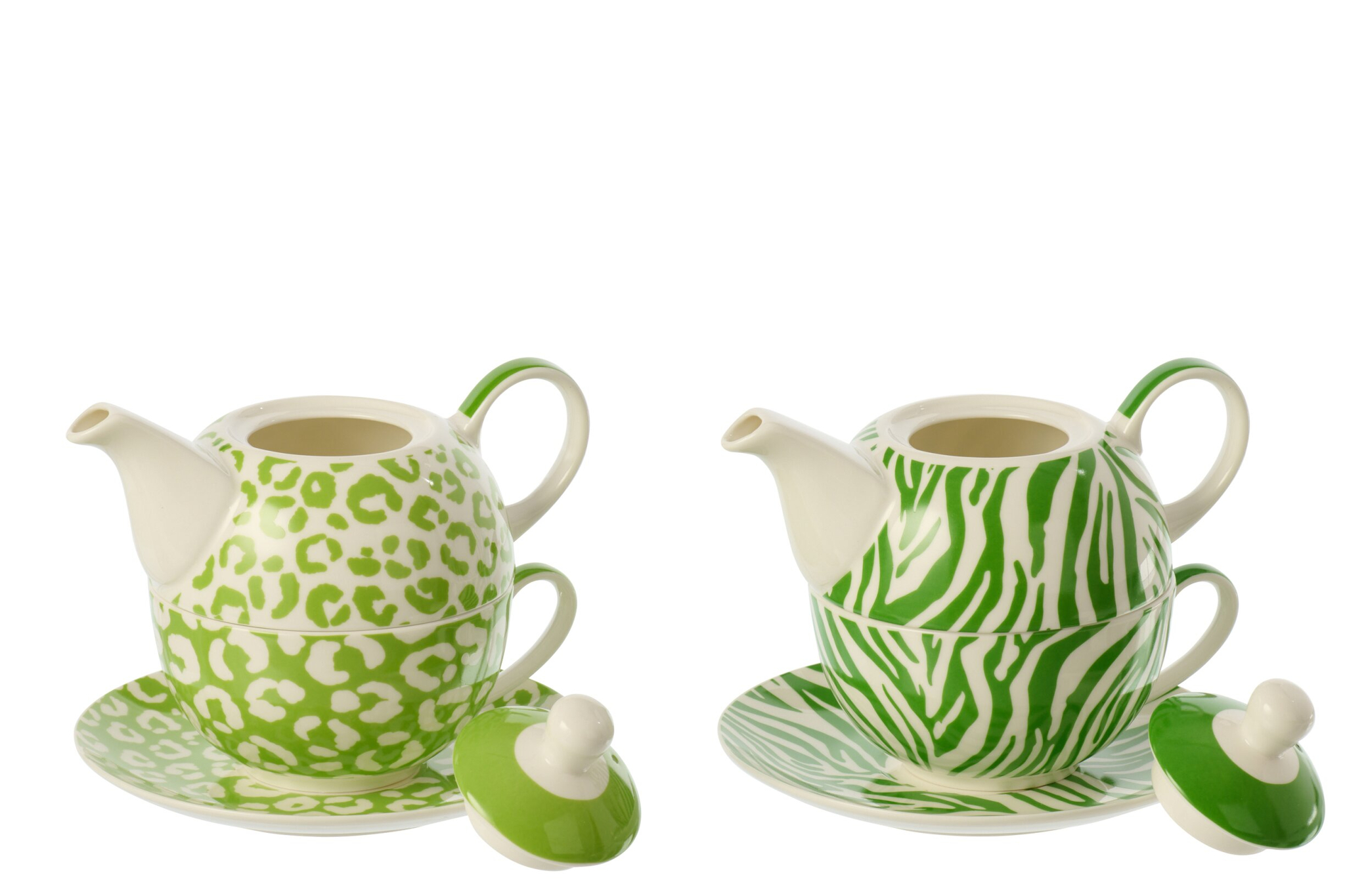 Theepot Feimmo Porselein Groen - Set van 2