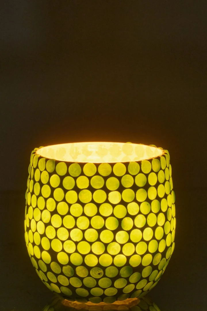 Kaarsenhouder Faurnella Glas Groen - Afbeelding 2
