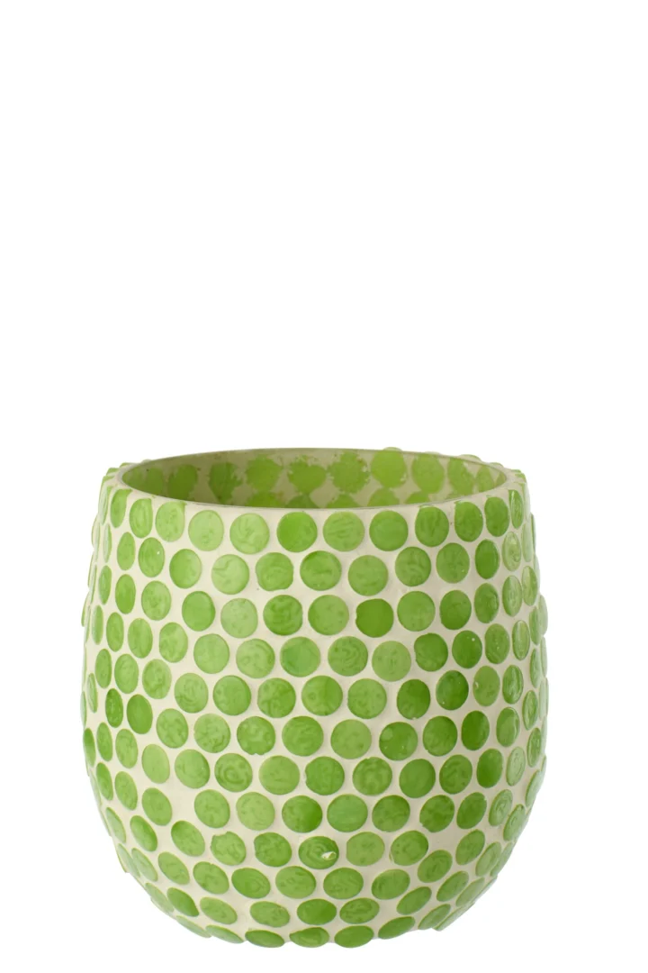 Kaarsenhouder Faurnella Glas Groen - Afbeelding 4