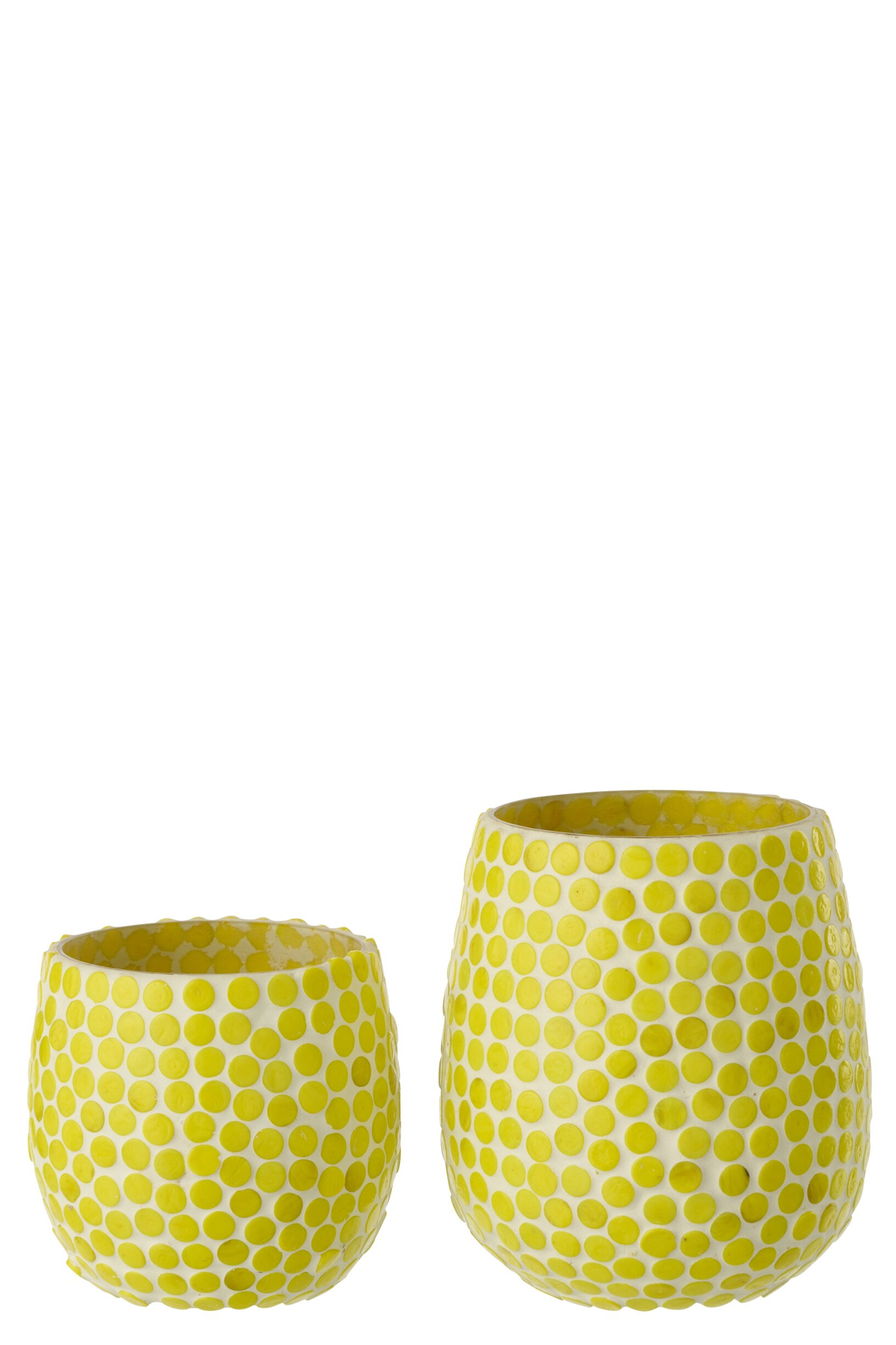 Kandelaar Skeirrer Glas Geel H12 cm - Afbeelding 2