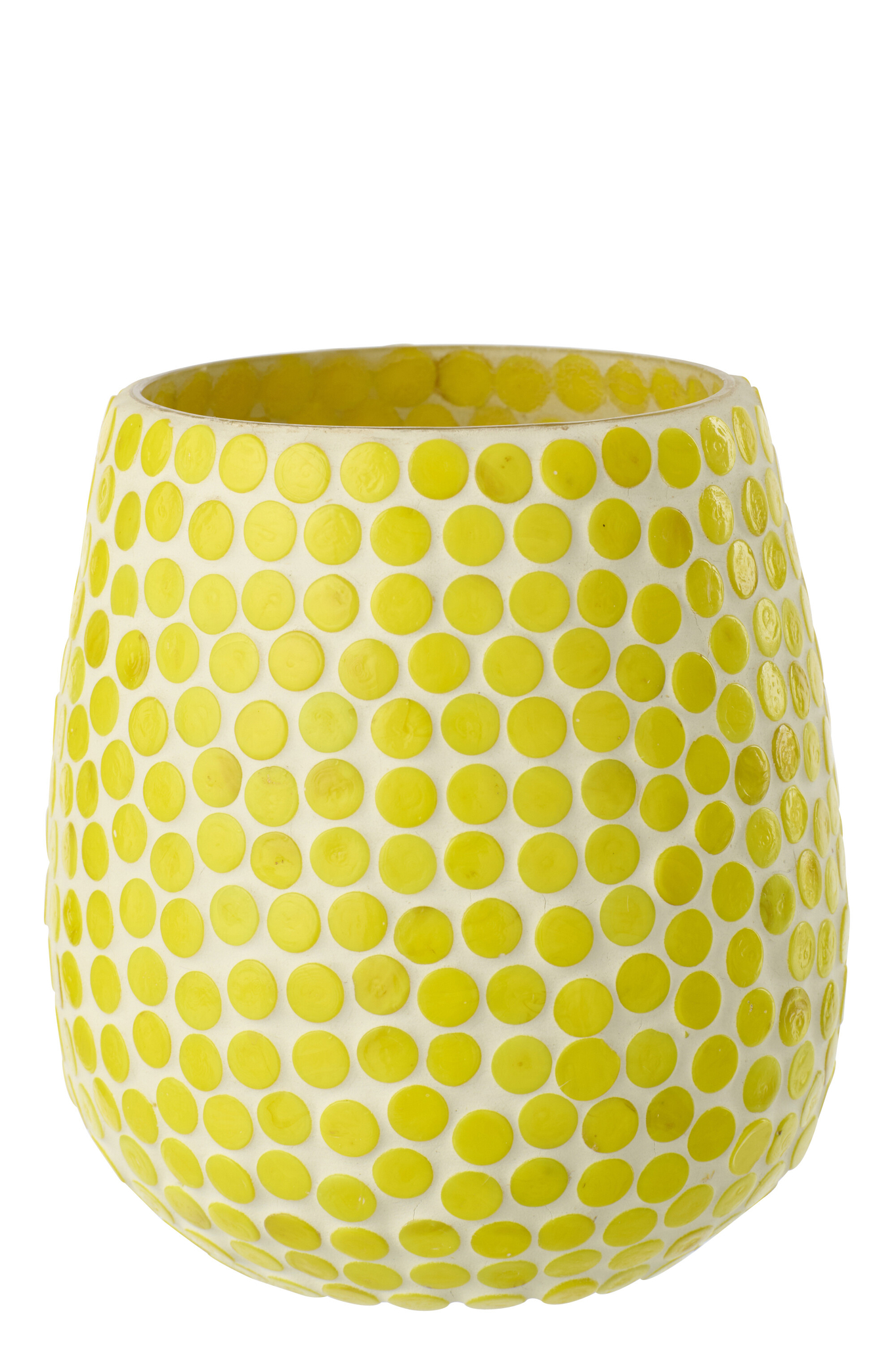 Kandelaar Skeirrer Glas Geel H12 cm - Afbeelding 3
