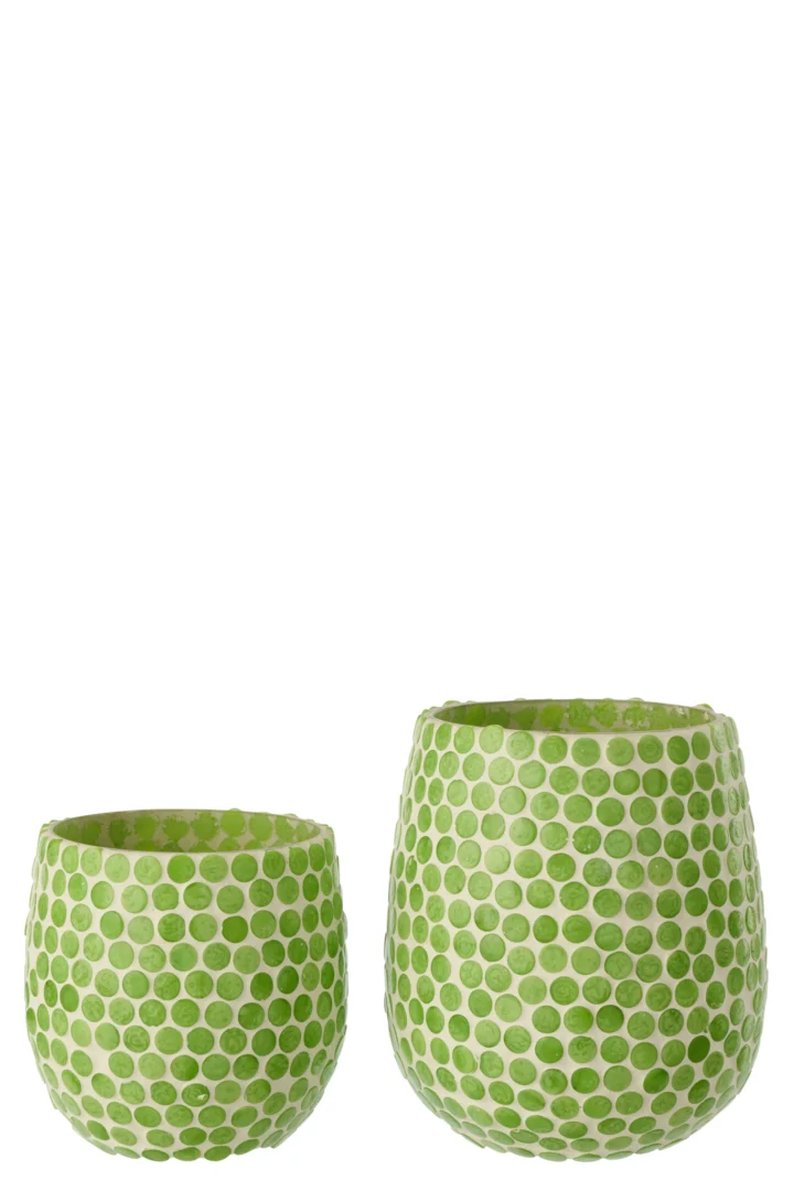 Kaarsenhouder Skemora Glas Groen - Afbeelding 2