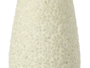 Vaas Rieltis Glas Wit H27 cm