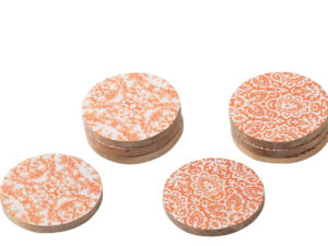 Onderzetter Dammira Mangohout Oranje - Set van 8