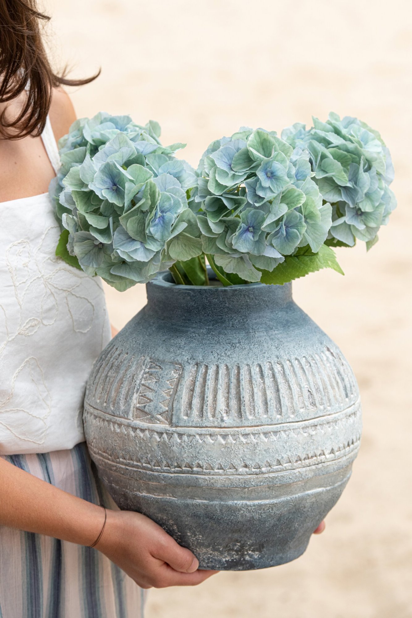 Kunstbloem Brisona Polyester Blauw