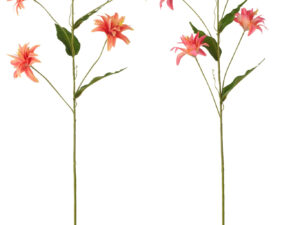 Kunstbloem Jennane Polyester Oranje - Set van 2
