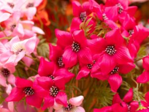 Kunstbloem Alkmaar Polyester Roze - Set van 3