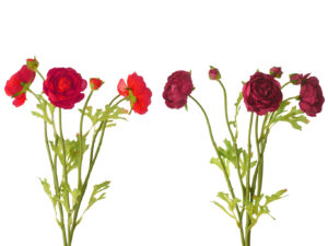 Kunstbloem Groolvena Polyester Rood - Set van 2