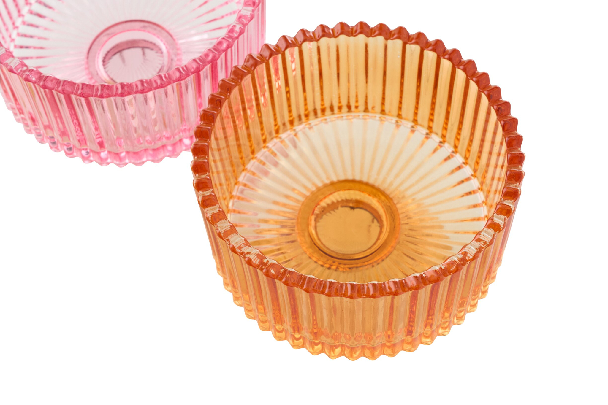 Waxinelichthouder Greinund Glas Meerkleurig - Set van 3 - Afbeelding 2