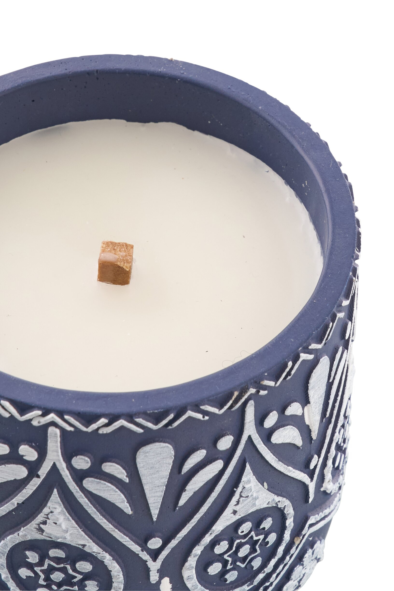 Kaars Stienum Terracotta Blauw