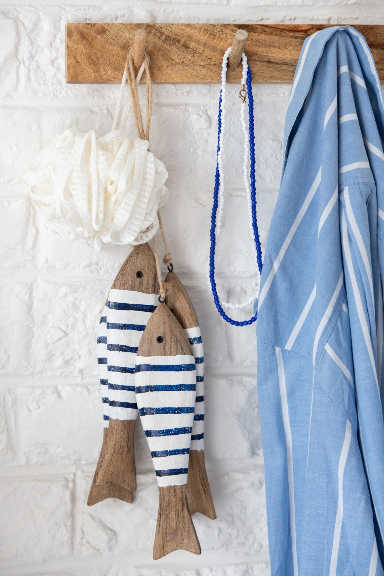 Decoratiehanger Narmi Hout Blauw