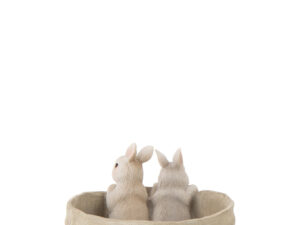 Decoratiefiguur Treerdond Beige H15,5 cm