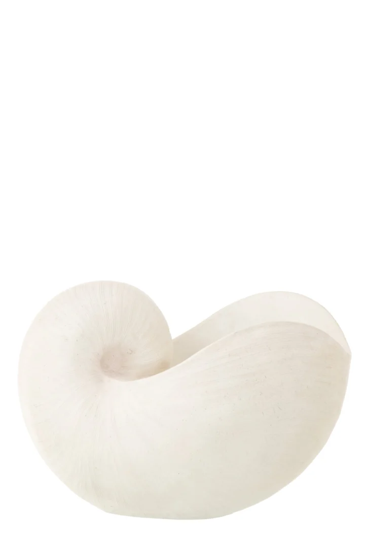 Decoratie Slirdonte Wit, organisch wit decoratieobject met zachte ronde vorm en matte afwerking