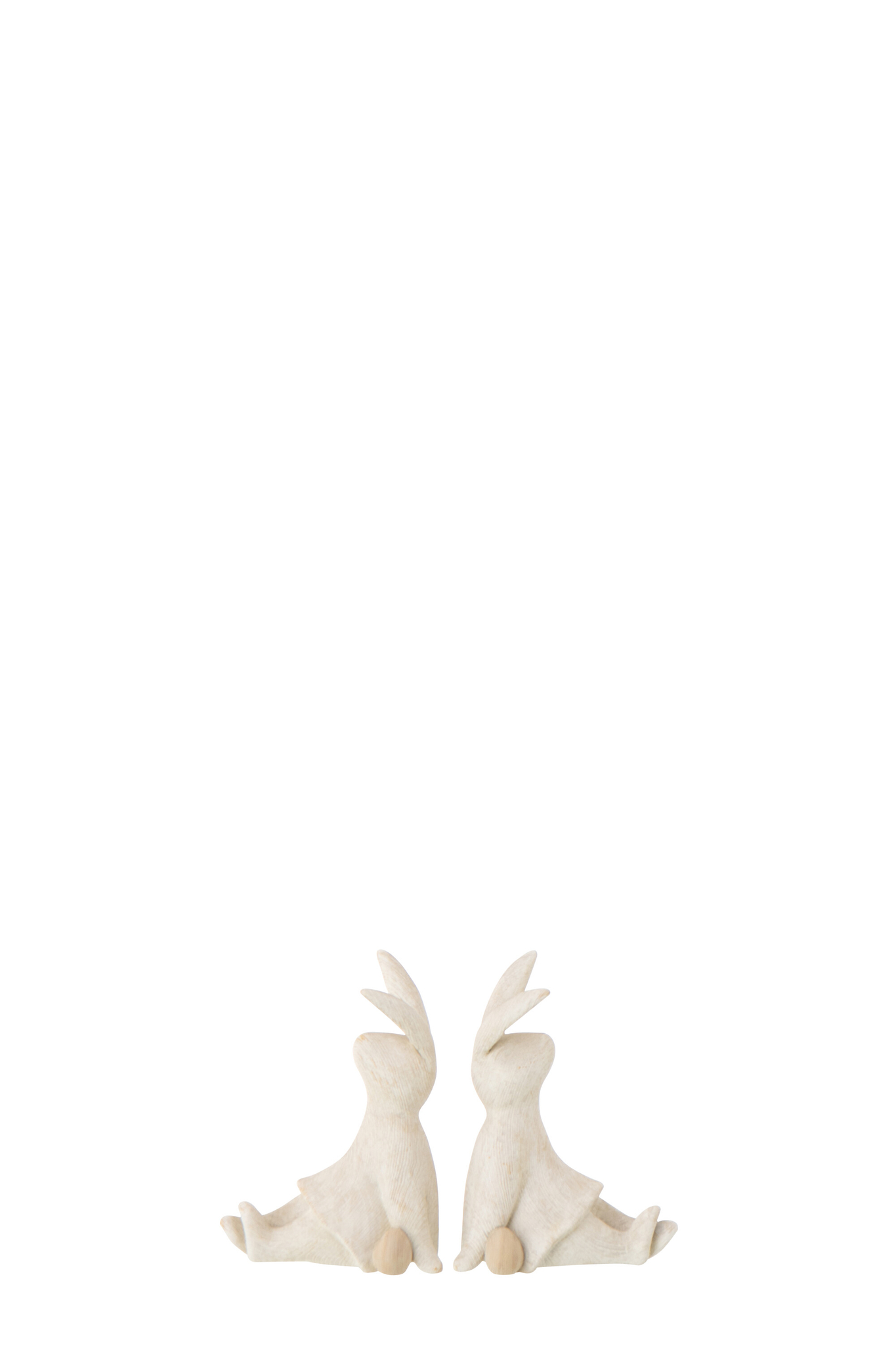 Decoratiefiguur Viendum Beige H10 cm - Set van 2 - Afbeelding 2