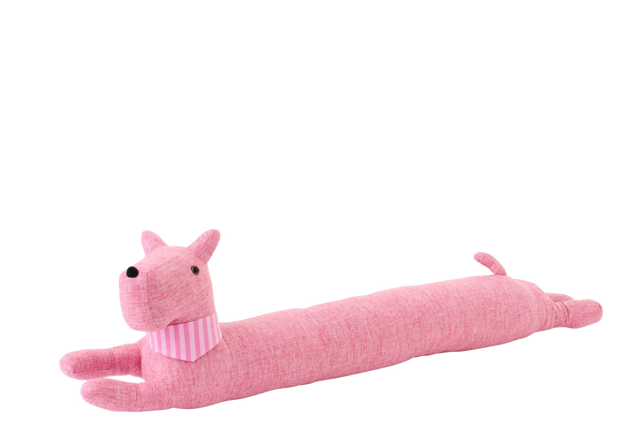Plaid Stanso Roze deurstopper hond met sjaal, zachte pink woonaccessoire en tochtstopper
