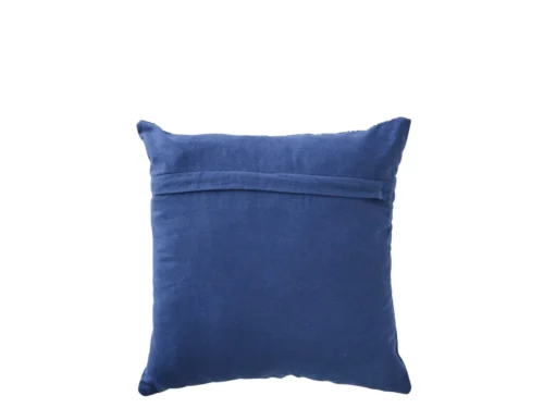 Kussen Boobu Blauw 45 x 45 cm, vierkant sierkussen van katoen met zachte vulling en rustige uitstraling