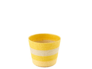 Bloempot Guadiana Papier Geel H9,5 cm
