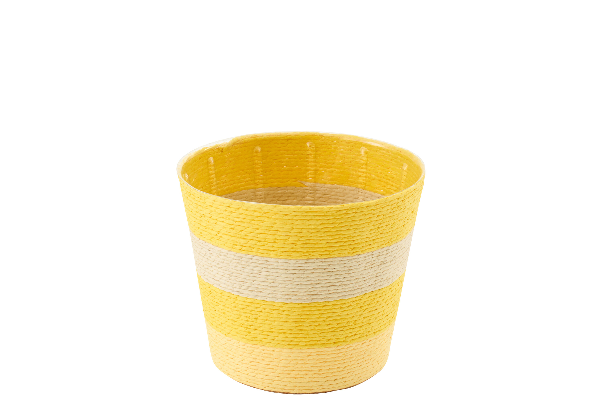 Bloempot Cessis Papier Geel H13 cm