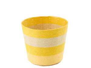 Bloempot Kebora Papier Geel H15 cm