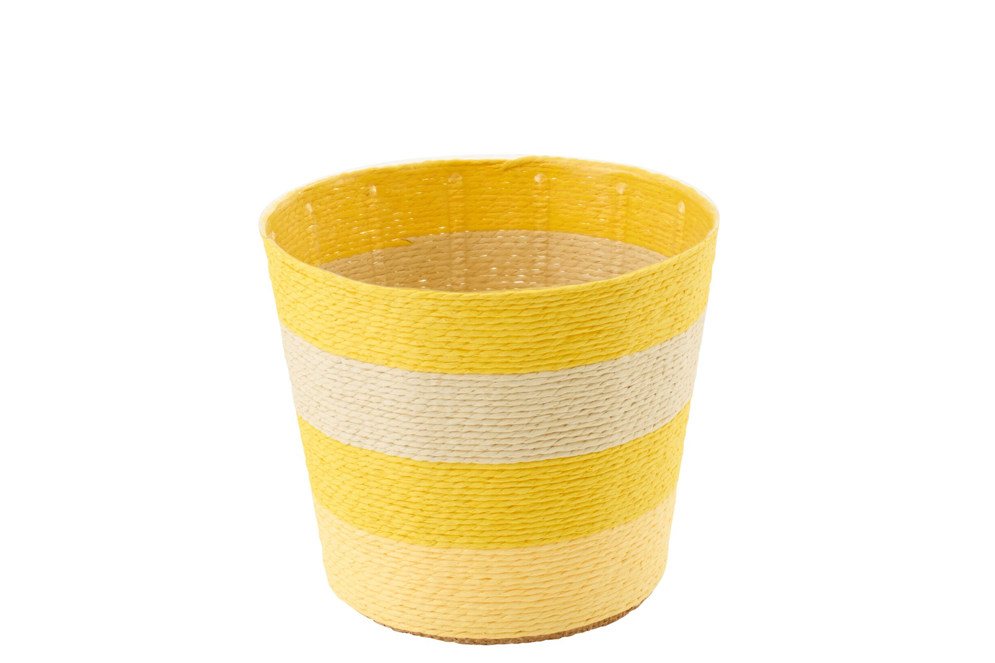 Bloempot Kebora Papier Geel H15 cm