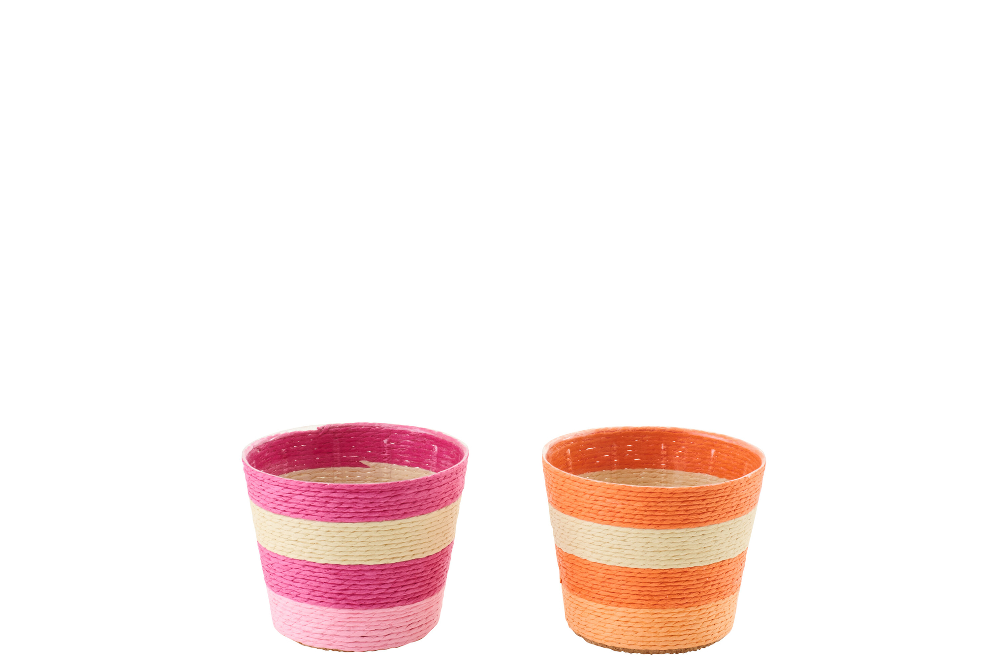 Bloempot Viebos Papier Roze H9,5 cm - Set van 2
