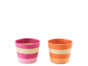 Bloempot Preissund Papier Roze H11 cm - Set van 2
