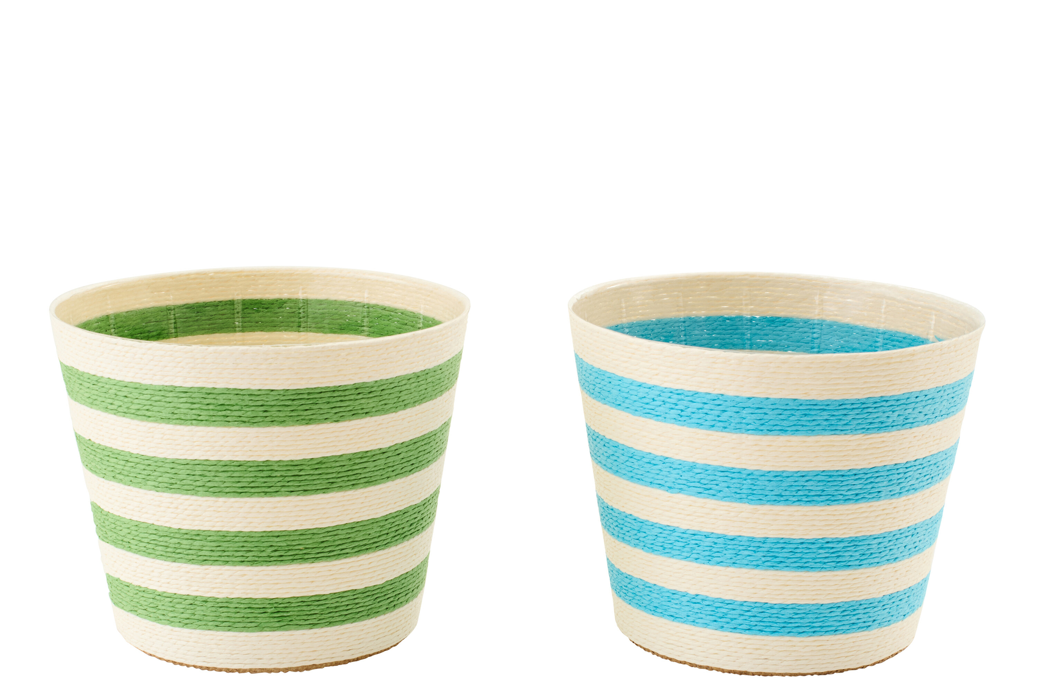 Bloempot Kestia Papier Blauw H17 cm - Set van 2 - Afbeelding 2