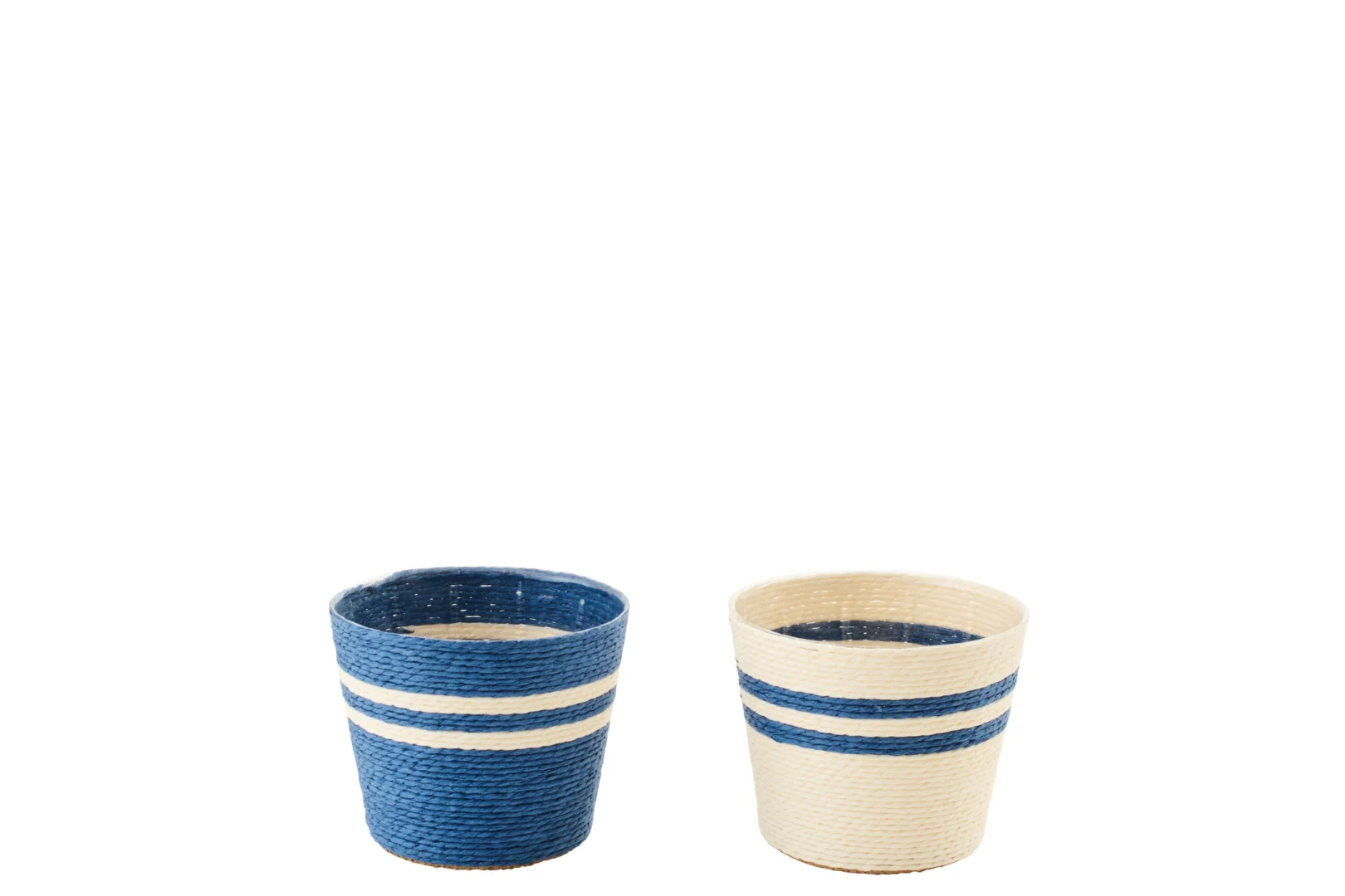 Bloempot Rorres Papier Wit H9,5 cm - Set van 2 - Afbeelding 2