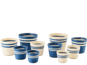 Bloempot Braldesta Papier Wit H17 cm - Set van 2