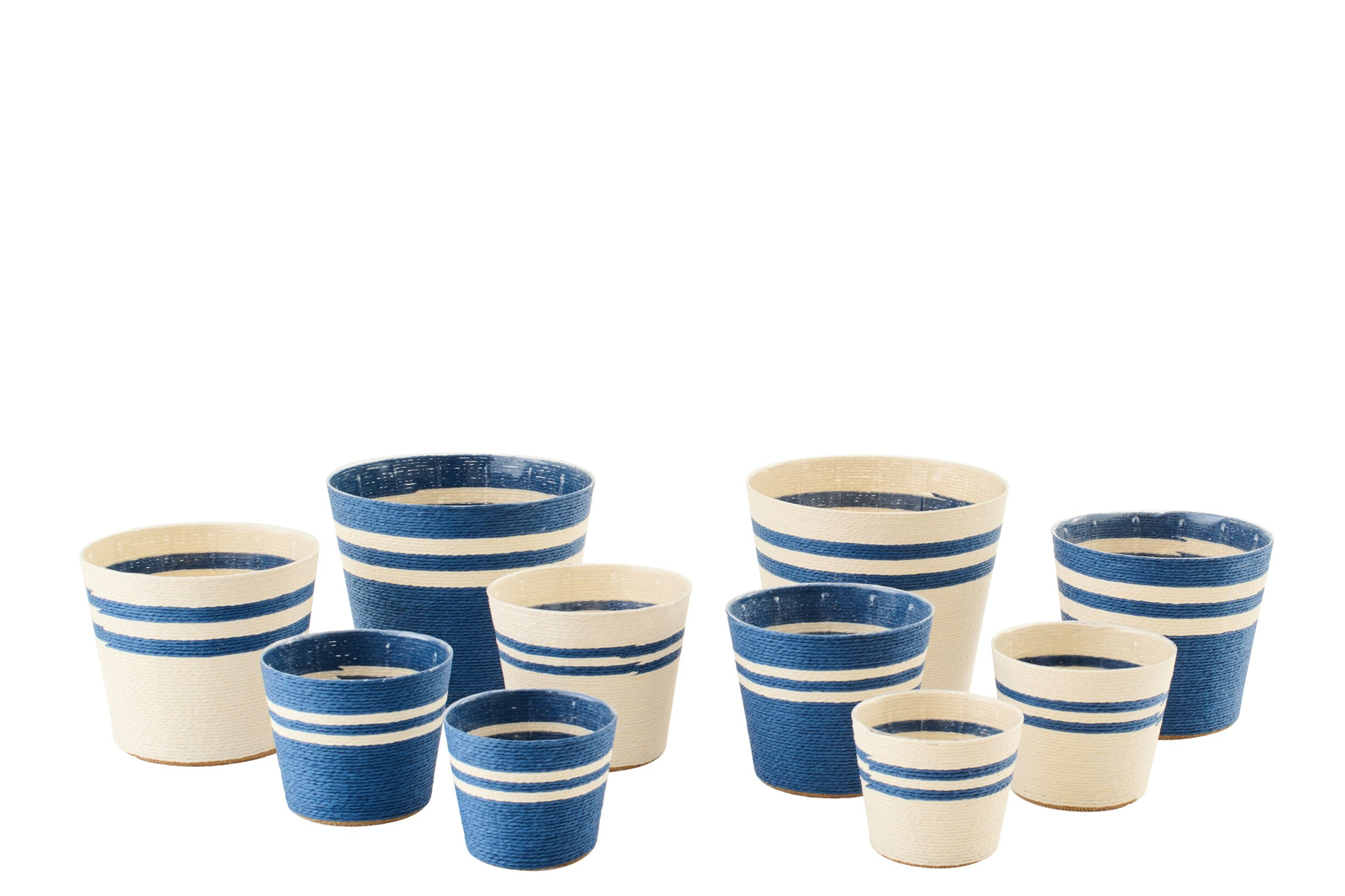 Bloempot Braldesta Papier Wit H17 cm - Set van 2
