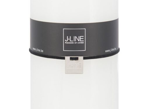 Witte Cilinderkaars Praantik XXL met J-LINE band, rustige sfeer en strak cilindervormig design