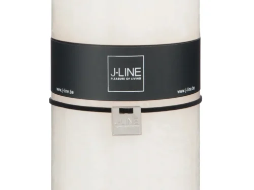 Witte Cilinderkaars Floordine met strakke vorm en J-LINE label, 10 x 10 x 20 cm, paraffine