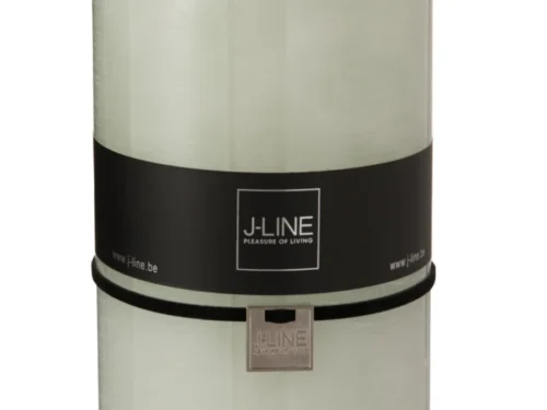 Cilinderkaars Koorun Groen XXL, decoratieve groene kaars met J-LINE band en grote cilindervorm