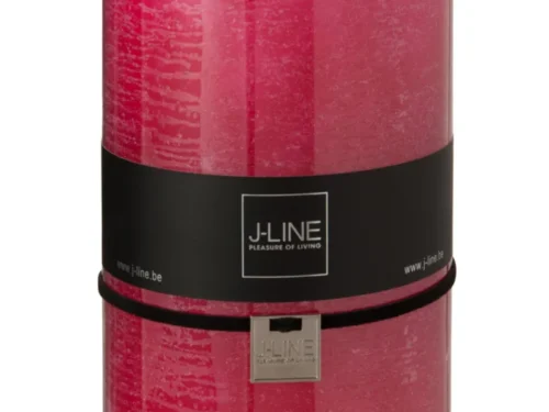 Roze cilinderkaars Trussane met J-LINE band, stijlvolle paraffine sfeermaker voor interieurfinish