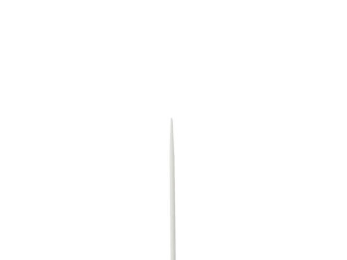 Woonaccessoire Sleerrund Metaal Wit: slanke witte ijzeren staaf op vierkante voet, modern en minimalistisch ontwerp