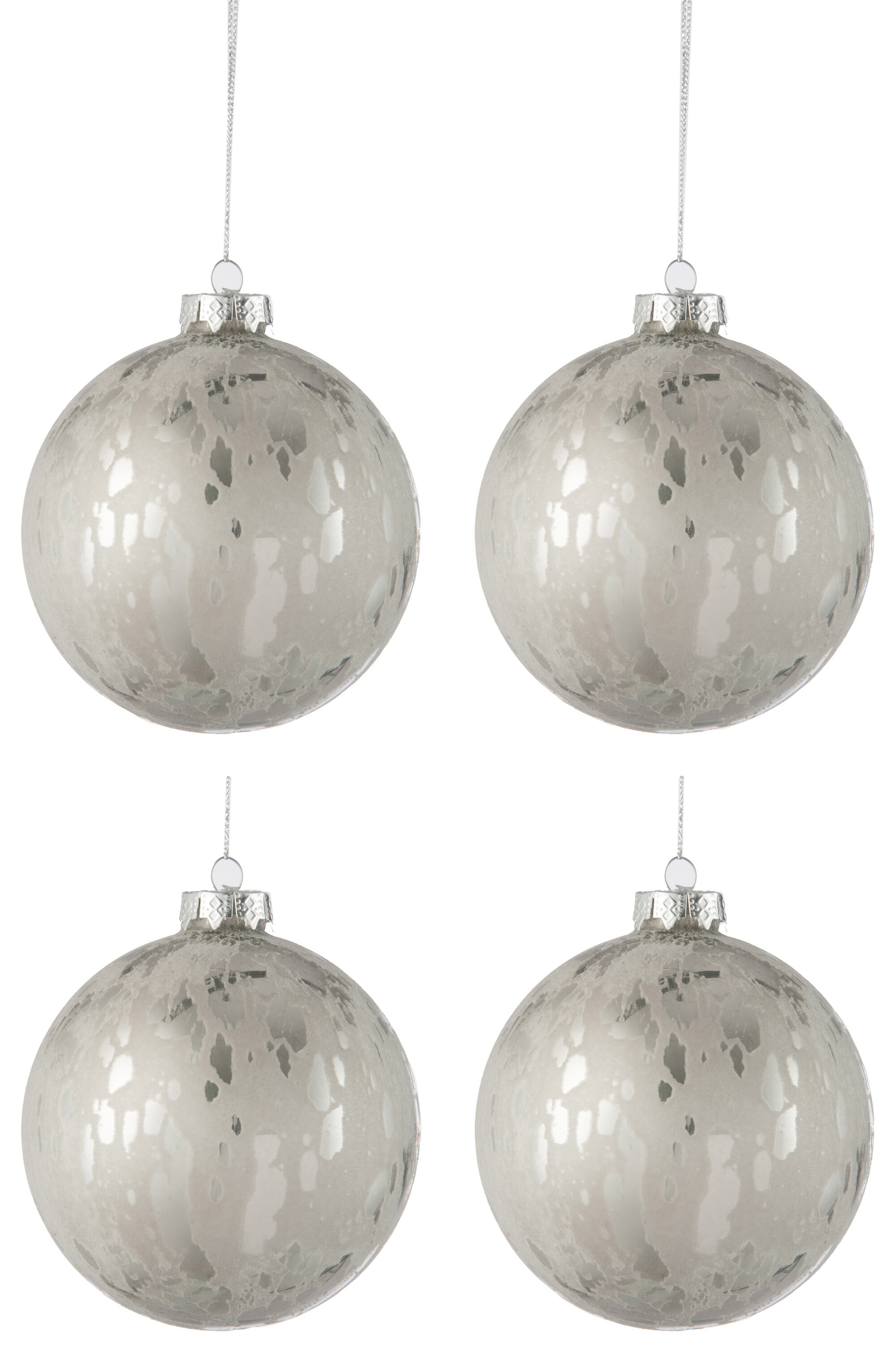 Opbergdoos Beerrano Glas Zilver - Afbeelding 2