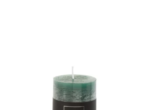 Staldy Groen cilinderkaars met strakke afwerking en diepe groene kleur, J-LINE label zichtbaar