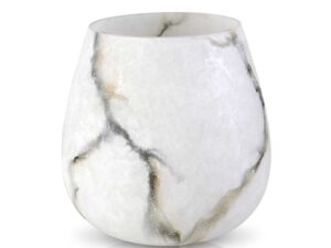 Vaas Lisas Marmer Zwart H25 cm