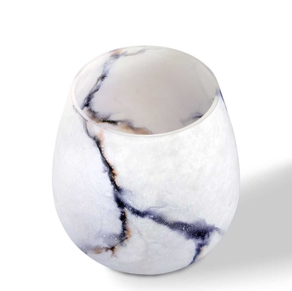 Vaas Lisas Marmer Zwart H25 cm - Afbeelding 2