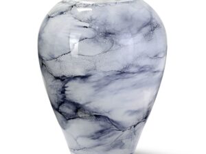 Vaas Flatis Glas Wit H27 cm