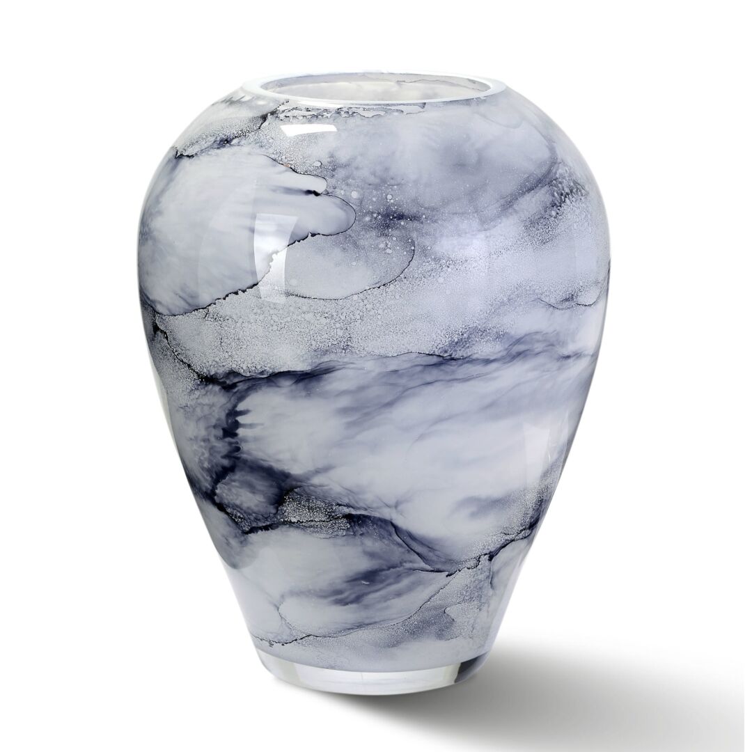 Vaas Flatis Glas Wit H27 cm