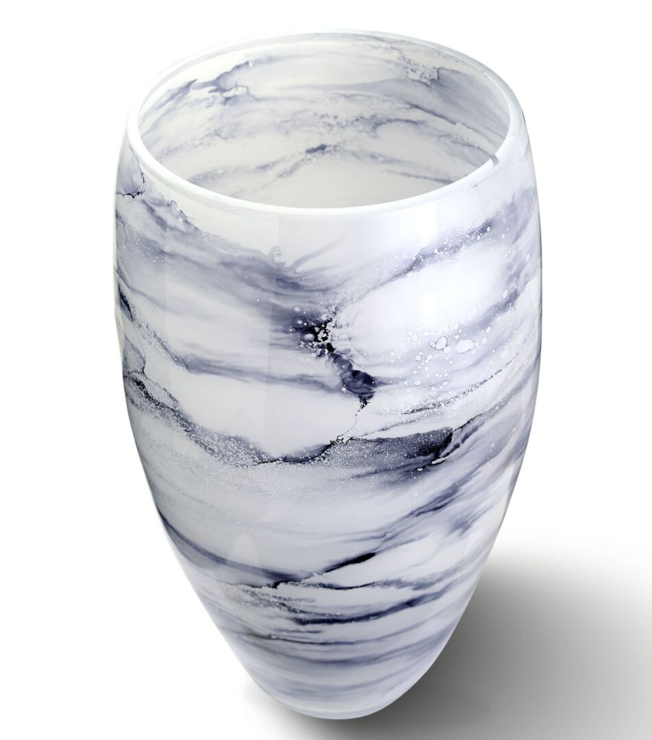 Vaas Slantio Glas Wit H38 cm - Afbeelding 2
