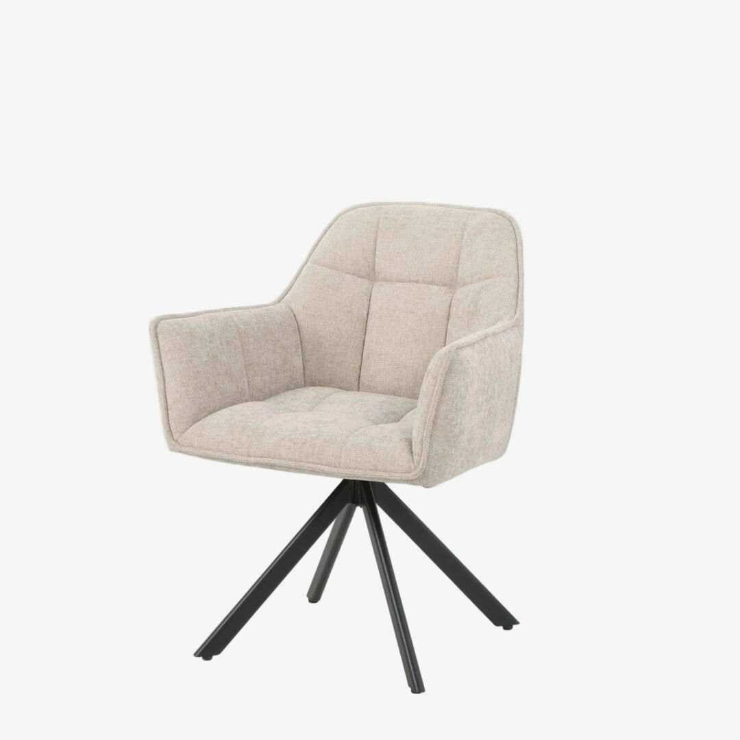 Eetkamerstoel Jenno Zwart - Set van 2