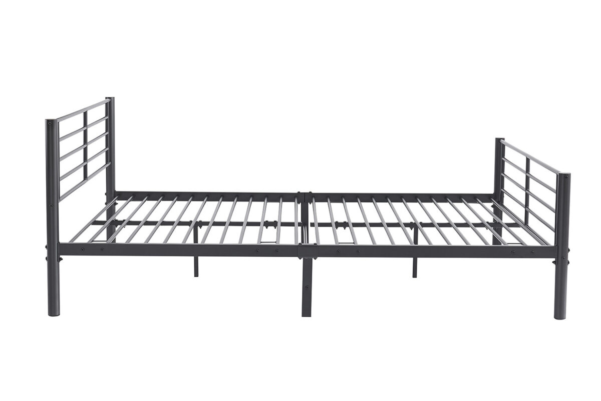Bed Utrecht 140x200 donkergrijs metaal Industrieel – foto 4