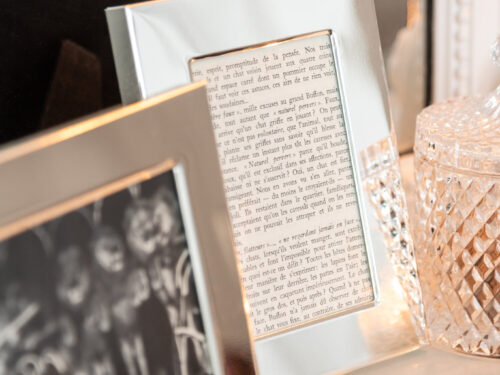Fotolijst Stoobis Glas Zilver met brede rand en strakke afwerking, voor foto’s van 10x15 cm