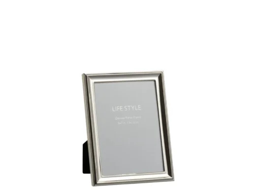 Fotolijst Nesura Glas Zilver, slanke metalen lijst met glas en MDF voor 13x18 cm foto’s